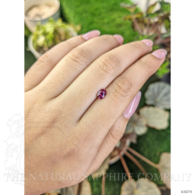 0.69 Ct. Pinkish Purple Rhodolite Garnet from Ceylon (Sri Lanka)