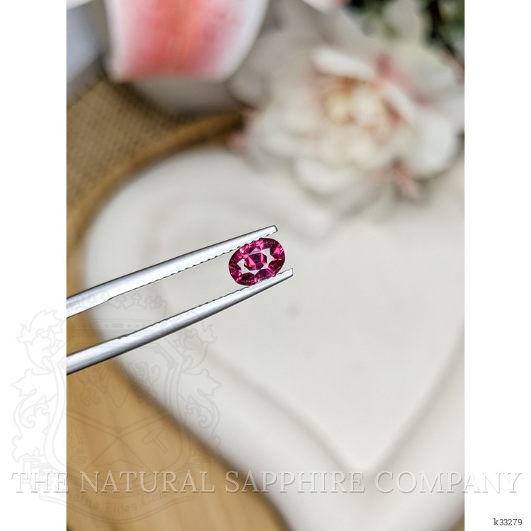 0.69 Ct. Pinkish Purple Rhodolite Garnet from Ceylon (Sri Lanka)