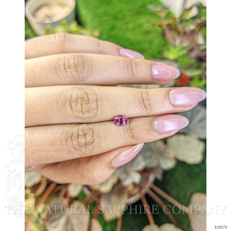 0.69 Ct. Pinkish Purple Rhodolite Garnet from Ceylon (Sri Lanka)
