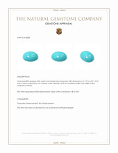 0.86 Ct. Cabochon Turquoise from Persia Appraisal