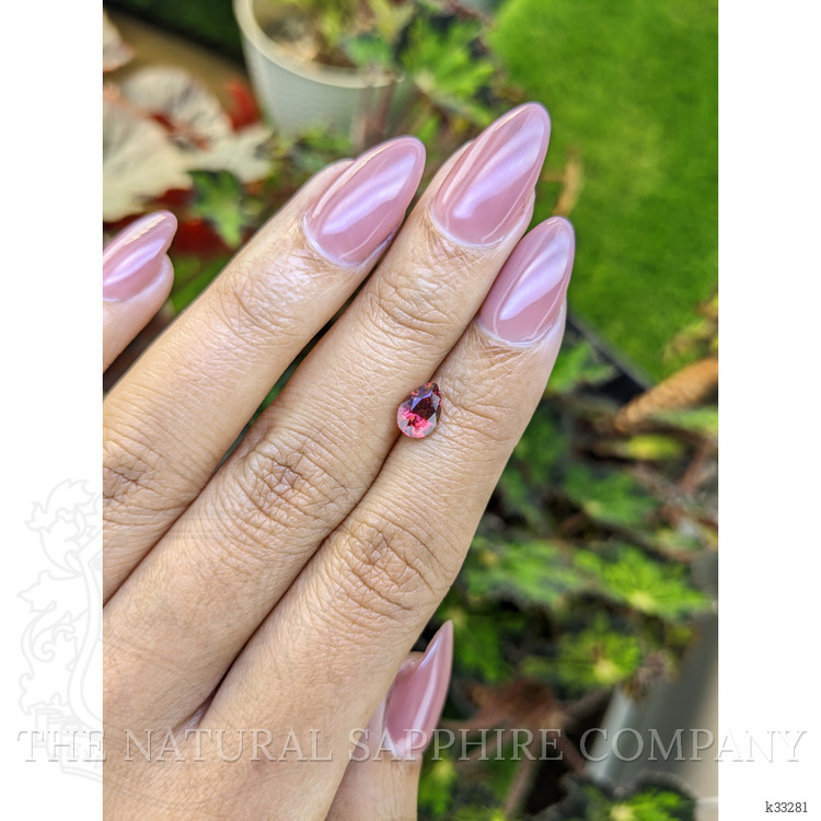 1.16 Ct. Purplish Red Rhodolite Garnet from Ceylon (Sri Lanka)