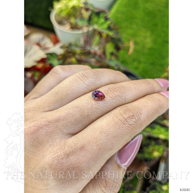 1.16 Ct. Purplish Red Rhodolite Garnet from Ceylon (Sri Lanka)