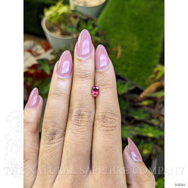 0.90 Ct. Pinkish Purple Rhodolite Garnet from Ceylon (Sri Lanka)