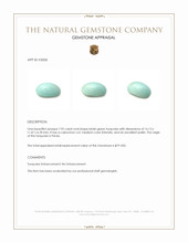 7.92 Ct. Cabochon Turquoise from Persia Appraisal