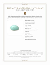 7.92 Ct. Bluish Green Cabochon Turquoise from Persia(Iran) Scan Report