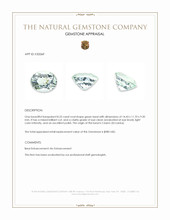 8.33 Ct. Green Beryl from Ceylon (Sri Lanka) Appraisal