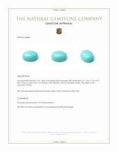 3.47 Ct. Cabochon Turquoise from Persia Appraisal