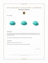 1.30 Ct. Cabochon Turquoise from Persia Appraisal