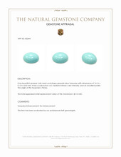 5.68 Ct. Cabochon Turquoise from Persia Appraisal