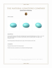 6.08 Ct. Cabochon Turquoise from Persia Appraisal