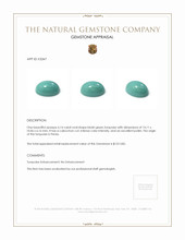 6.14 Ct. Cabochon Turquoise from Persia Appraisal