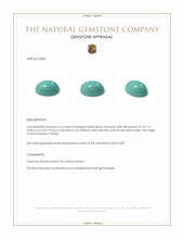 6.14 Ct. Cabochon Turquoise from Persia Appraisal