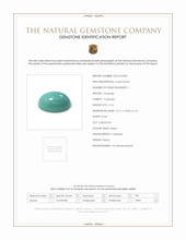 6.14 Ct. Cabochon Turquoise from Persia Scan Report
