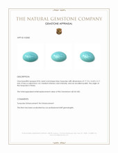 8.96 Ct. Cabochon Turquoise from Persia Appraisal