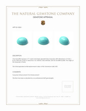 2.77 Ct. Cabochon Turquoise from Persia Appraisal