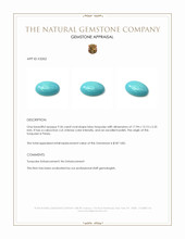 9.36 Ct. Cabochon Turquoise from Persia Appraisal