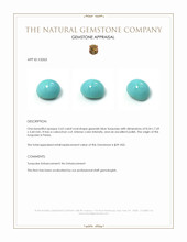 2.63 Ct. Cabochon Turquoise from Persia Appraisal