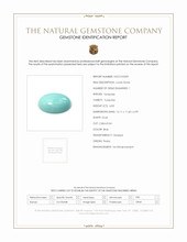 6.83 Ct. Cabochon Turquoise from Persia Scan Report