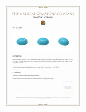 7.47 Ct. Cabochon Turquoise from Persia Appraisal