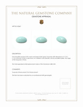 8.30 Ct. Cabochon Turquoise from Persia Appraisal