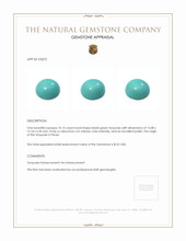 10.13 Ct. Cabochon Turquoise from Persia Appraisal