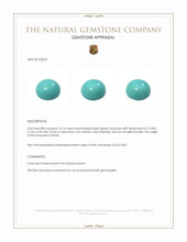 10.13 Ct. Cabochon Turquoise from Persia Appraisal