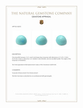 15.21 Ct. Cabochon Turquoise from Persia(Iran) Appraisal