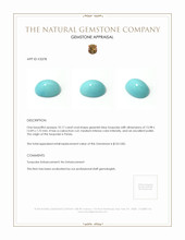 10.17 Ct. Cabochon Turquoise from Persia Appraisal