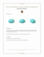 10.17 Ct. Cabochon Turquoise from Persia Appraisal