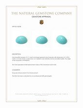 10.17 Ct. Cabochon Turquoise from Persia(Iran) Appraisal
