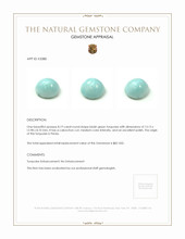 8.19 Ct. Cabochon Turquoise from Persia Appraisal