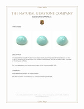 8.19 Ct. Cabochon Turquoise from Persia Appraisal