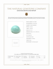 8.19 Ct. Bluish Green Cabochon Turquoise from Persia(Iran) Scan Report