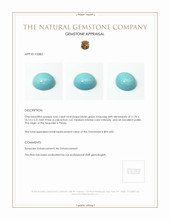 4.66 Ct. Cabochon Turquoise from Persia Appraisal
