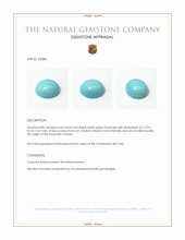4.66 Ct. Cabochon Turquoise from Persia Appraisal
