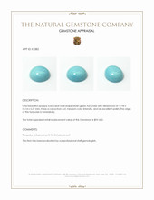 4.66 Ct. Cabochon Turquoise from Persia(Iran) Appraisal