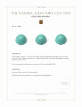 6.77 Ct. Cabochon Turquoise from Persia Appraisal