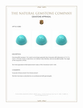 7.54 Ct. Cabochon Turquoise from Persia Appraisal