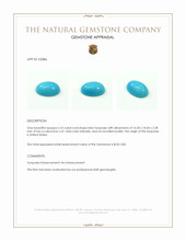 5.10 Ct. Cabochon Turquoise from United States Appraisal