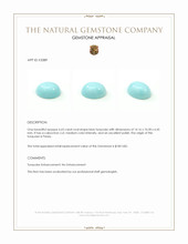 6.65 Ct. Cabochon Turquoise from Persia Appraisal