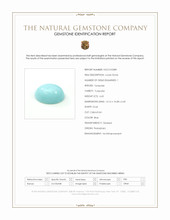 6.65 Ct. Blue Cabochon Turquoise from Persia(Iran) Scan Report
