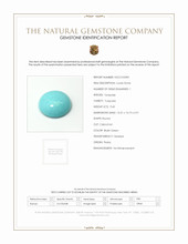 9.60 Ct. Cabochon Turquoise from Persia Scan Report