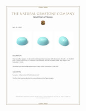 12.36 Ct. Cabochon Turquoise from Persia Appraisal