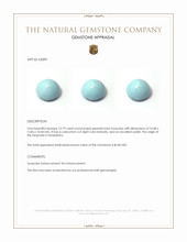 15.79 Ct. Cabochon Turquoise from Persia(Iran) Appraisal