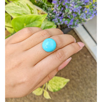 11.38 Ct. Cabochon Turquoise from Persia Life Style