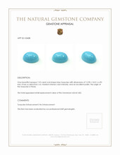 7.25 Ct. Cabochon Turquoise from Persia(Iran) Appraisal