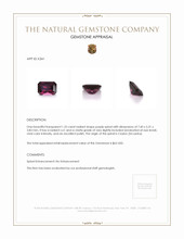 1.25 Ct. Spinel from Ceylon (Sri Lanka) Appraisal