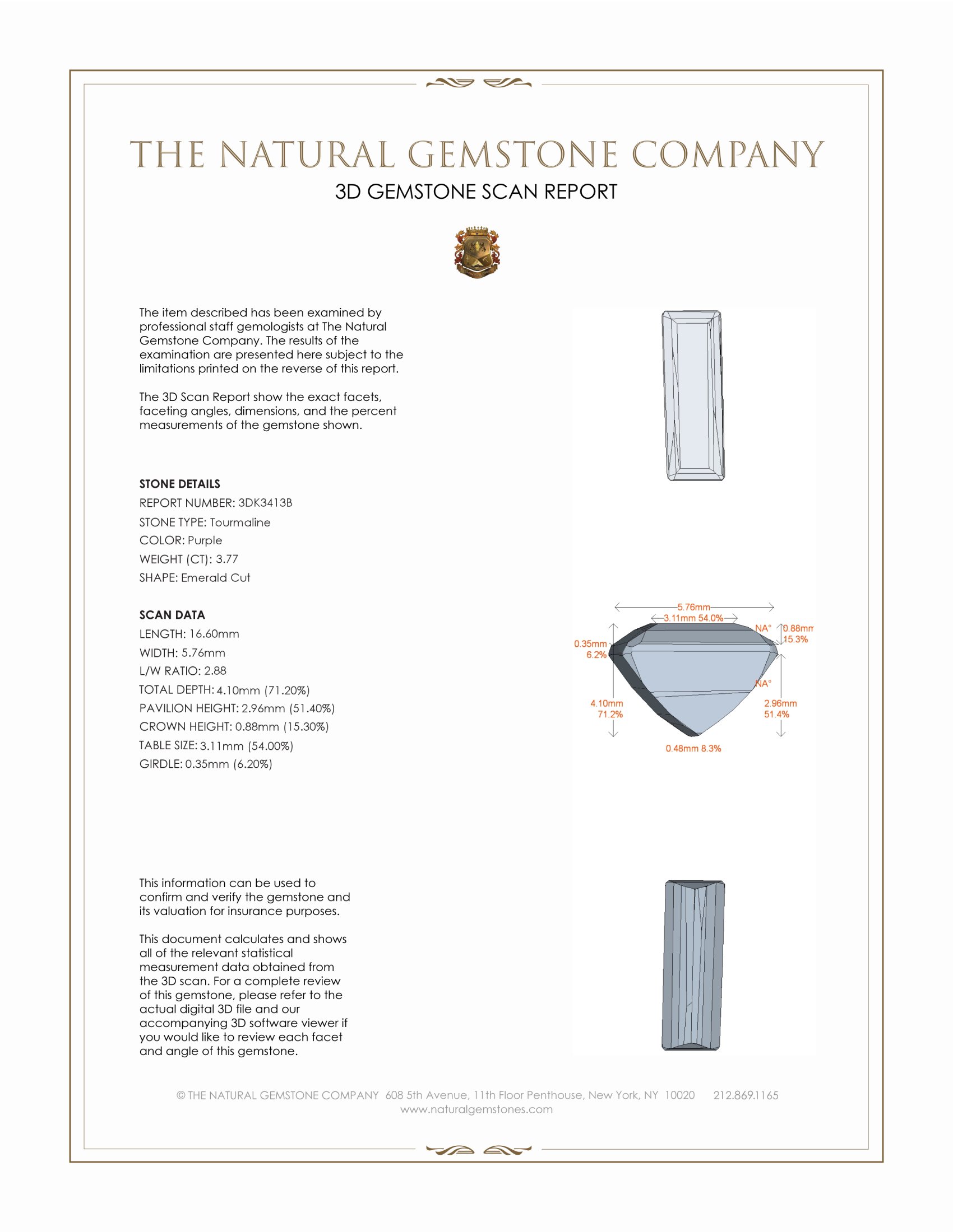 3.77 Ct. Tourmaline from Brazil