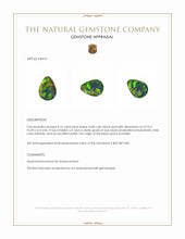 8.16 Ct. Multi Color Black Opal from Australia Appraisal