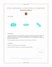0.86 Ct. Paraiba Tourmaline from Brazil Appraisal